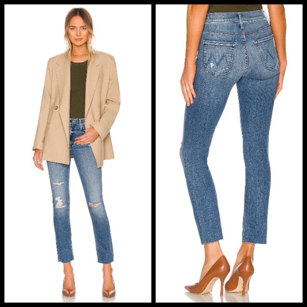 💕MOTHER💕 The Mid Rise Dazzler Ankle Fray Jeans ~ Weekend Warrior 27